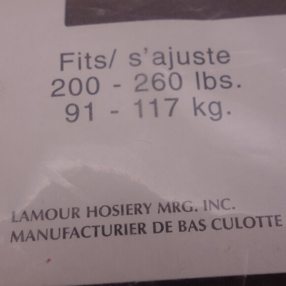 Vintage La Tosca Queen Size Reinforced Toe X LARGE 200-260 lbs. Taupe Panty Hose - Picture 13 of 16